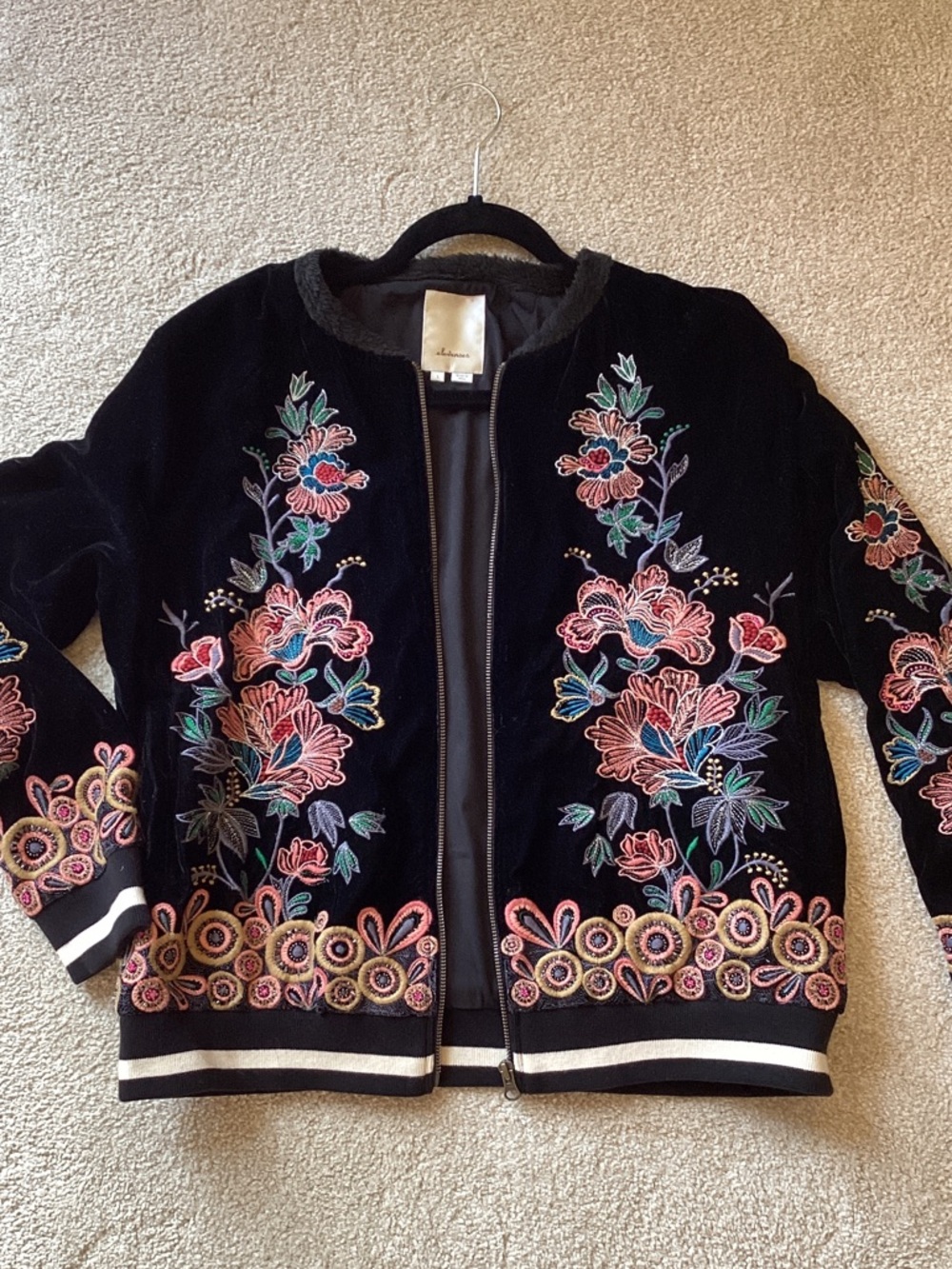 Anthropologie velvet jacket